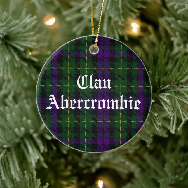 Décoration En Céramique Clan Abercrombie Tartan personnalisable (Arbre)