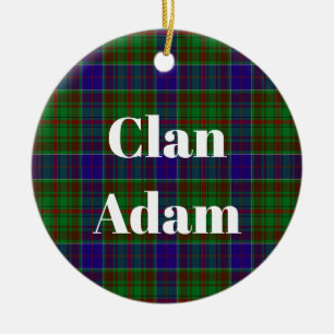 Décoration En Céramique Clan Adam Hunting Tartan