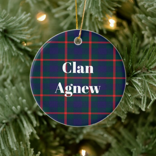 Décoration En Céramique Clan Agnew Tartan (Arbre)