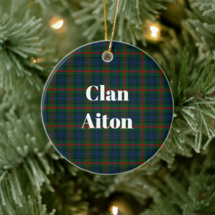 Décoration En Céramique Clan Aiton Tartan