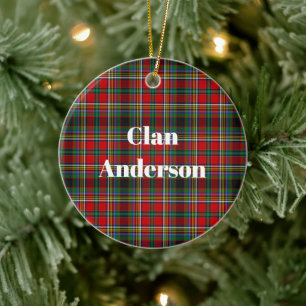 Décoration En Céramique Clan Anderson D'Arfrein Tartan