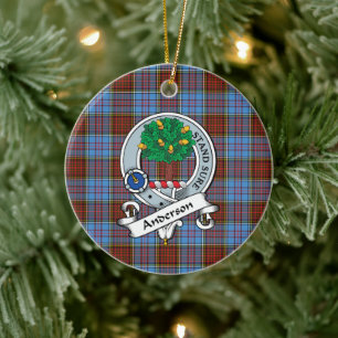 Décoration En Céramique Clan Anderson Insigne moderne Tartan Plaid