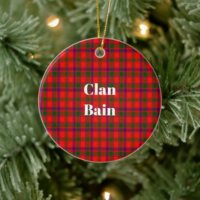 Décoration En Céramique Clan Bain Tartan (Arbre)