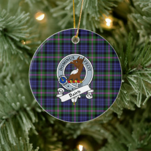 Décoration En Céramique Clan Baird Insigne moderne Tartan Plaid