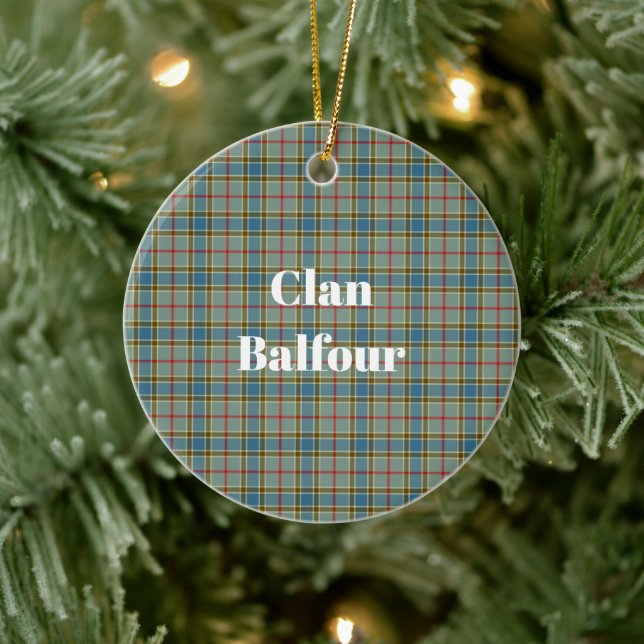 Décoration En Céramique Clan Balfour Tartan (Arbre)