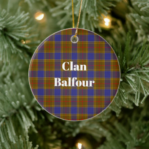Décoration En Céramique Clan Balfour Tartan moderne