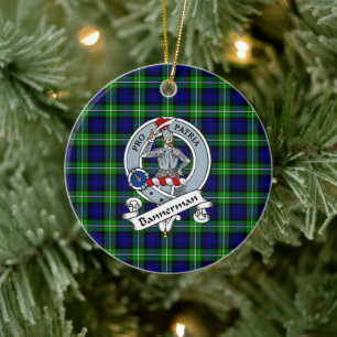 Décoration En Céramique Clan Bannerman Badge Tartan Plaid