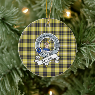 Décoration En Céramique Clan Barclay Badge Tartan Plaid
