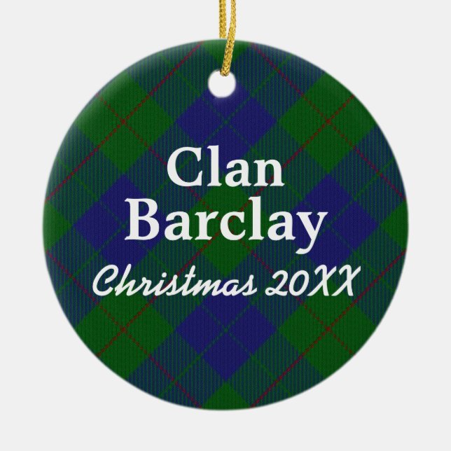 Décoration En Céramique Clan Barclay Tartan de chasse écossaise (Devant)
