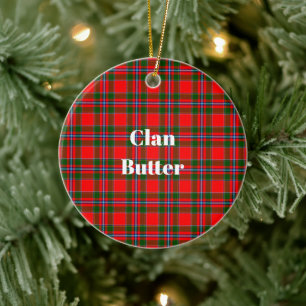 Décoration En Céramique Clan Beurre Vérifier Tartan