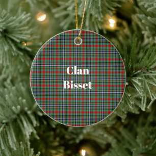 Décoration En Céramique Clan Bisset Tartan