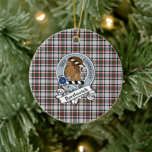 Décoration En Céramique Clan Borthwick Badge Tartan Plaid