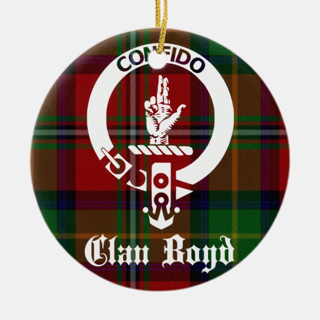Décoration En Céramique Clan Boyd Crest Tartan (Devant)