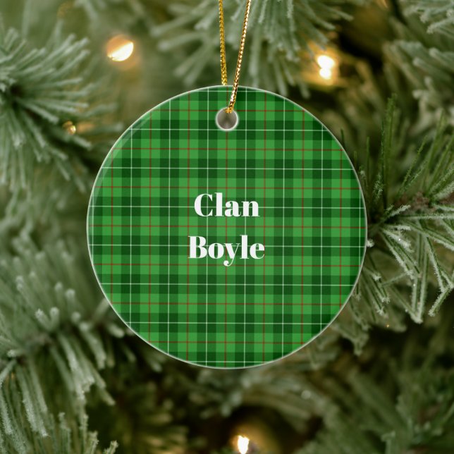 Décoration En Céramique Clan Boyle Tartan (Arbre)