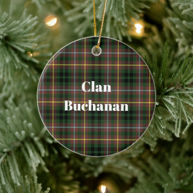 Décoration En Céramique Clan Buchanan Chasse Tartan (Arbre)