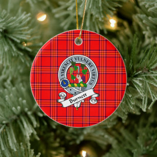 Décoration En Céramique Clan Burnett Insigne moderne Tartan Plaid