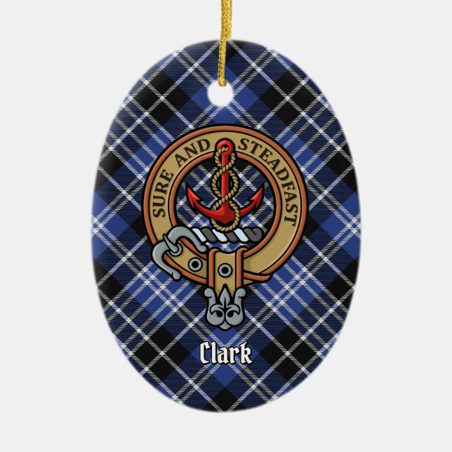 Décoration En Céramique Clan Clark Crest (Devant)
