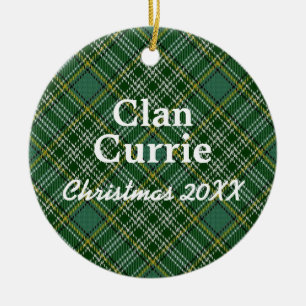 Décoration En Céramique Clan Currie Scottish Tartan