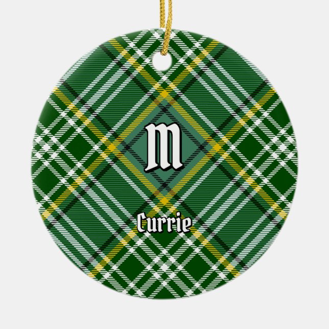 Décoration En Céramique Clan Currie Tartan (Devant)