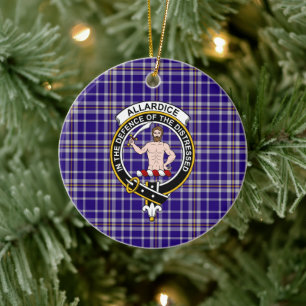 Décoration En Céramique Clan écossais Allardice Tartan et Crest