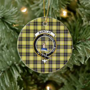 Décoration En Céramique Clan écossais Barclay Tartan et Crest