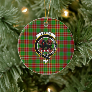 Décoration En Céramique Clan écossais Baxter Modern Tartan and Crest