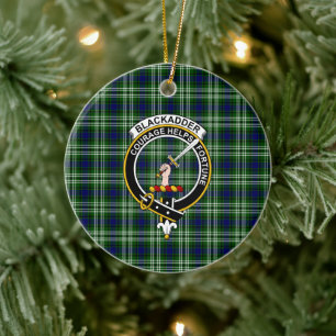 Décoration En Céramique Clan écossais Blackadder Tartan et Crest