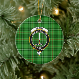 Décoration En Céramique Clan écossais Blane Tartan et Crest