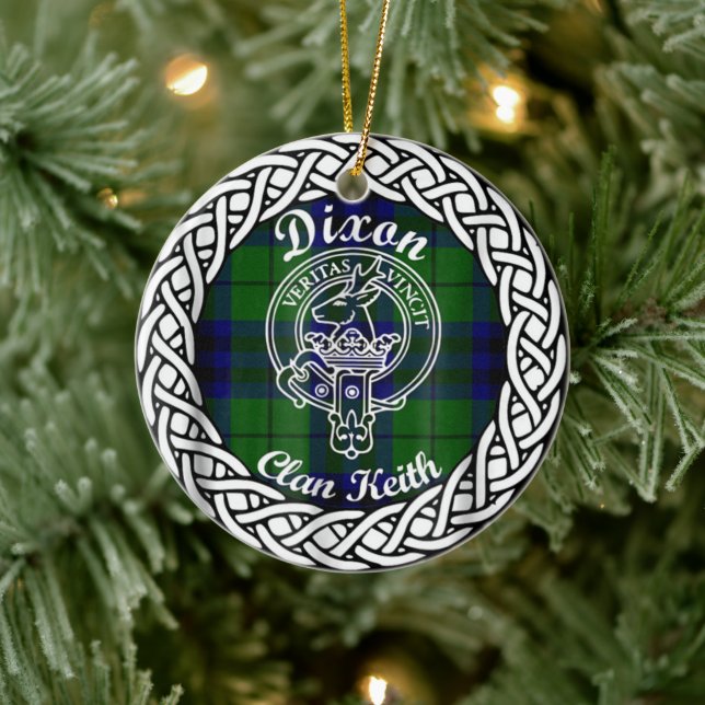 Décoration En Céramique Clan écossais Dixon Tartan et Crest (Arbre)