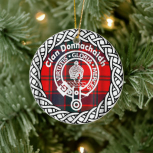 Décoration En Céramique Clan écossais Donnachaidh Tartan et Crest