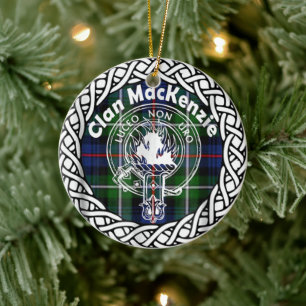 Décoration En Céramique Clan écossais MacKenzie Tartan et Crest
