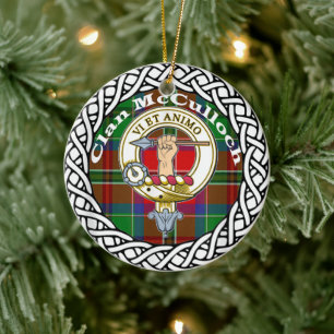 Décoration En Céramique Clan écossais McCulloch Tartan et Crest
