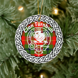 Décoration En Céramique Clan écossais Turnbull Tartan et Crest