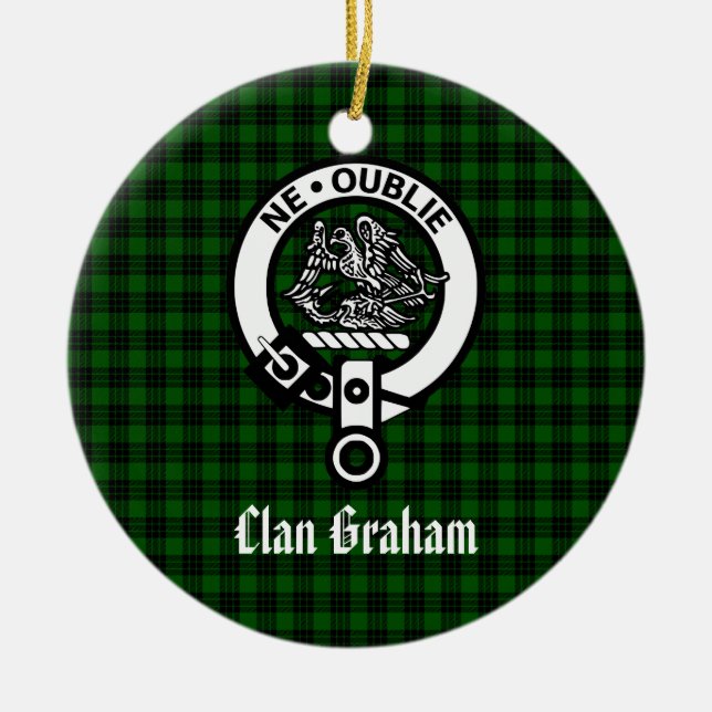 Décoration En Céramique Clan Graham Crest Badge personnalisé (Devant)