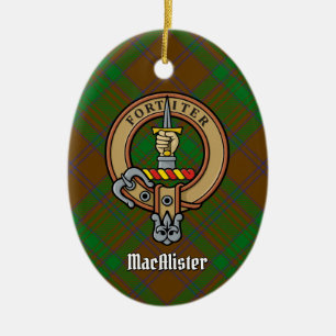 Décoration En Céramique Clan MacAlister Crest sur la chasse Glenbarr Tarta