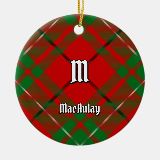 Décoration En Céramique Clan MacAulay Tartan Ornament en céramique (Devant)