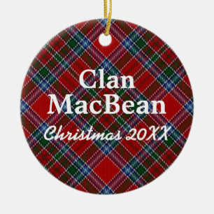 Décoration En Céramique Clan MacBean Scottish Tartan