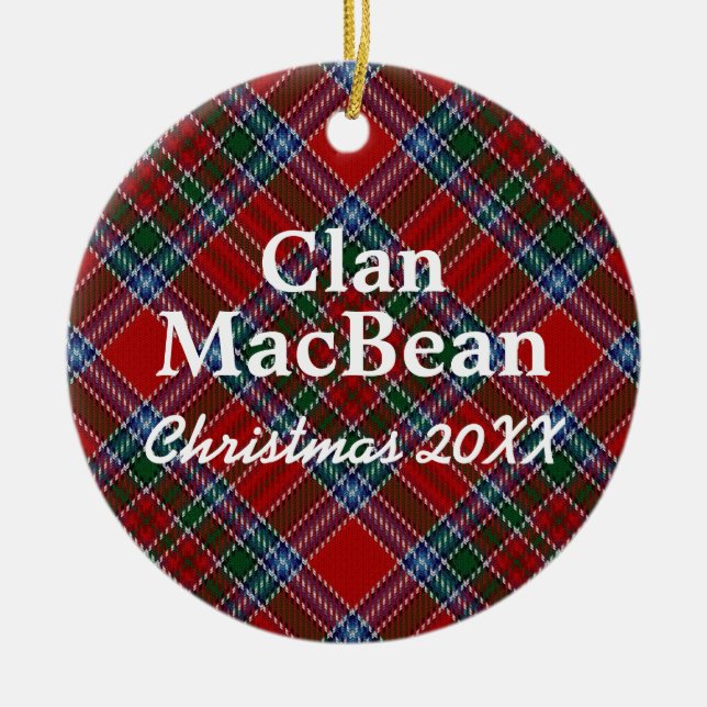 Décoration En Céramique Clan MacBean Scottish Tartan (Devant)