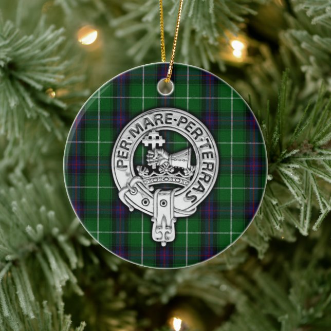 Décoration En Céramique Clan MacDonald de Isles Crest & Tartan (Arbre)