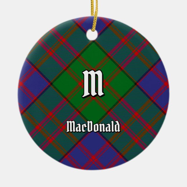 Décoration En Céramique Clan MacDonald Tartan Ornament en céramique (Devant)