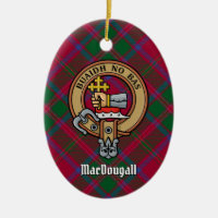 Clan MacDougall Crest sur Tartan