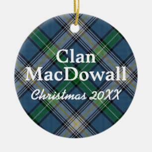 Décoration En Céramique Clan MacDowall Scottish Tartan