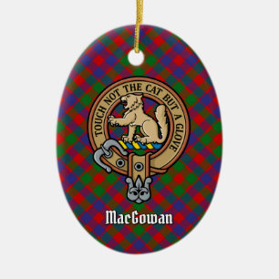 Décoration En Céramique Clan MacGowan Crest sur Tartan
