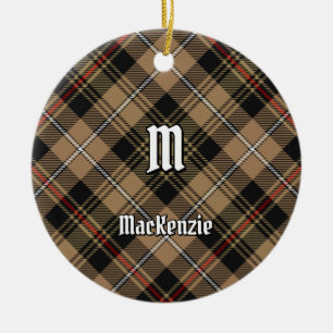 Décoration En Céramique Clan MacKenzie Chasse Tartan Brown