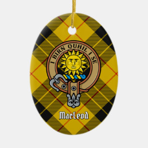 Décoration En Céramique Clan MacLeod de Lewis Crest