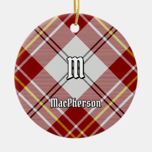 Décoration En Céramique Clan MacPherson Robe Rouge Tartan céramique orneme