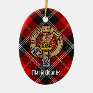 Décoration En Céramique Clan Marjoribanks crête sur Tartan
