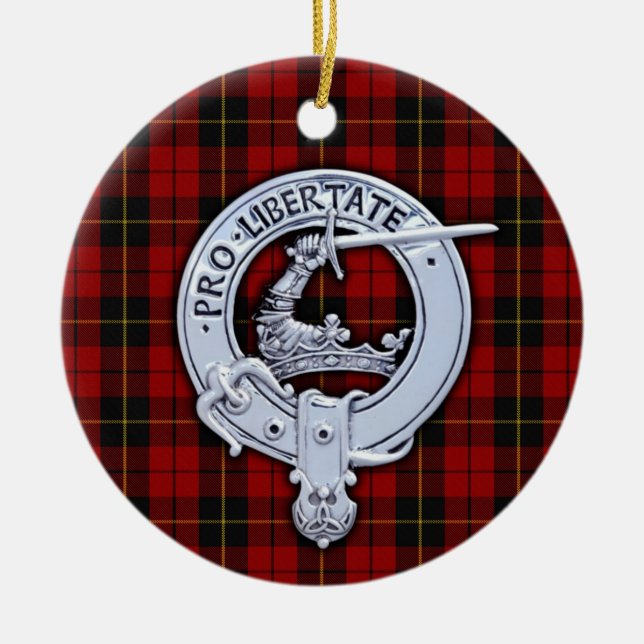 Décoration En Céramique Clan Wallace Crest & Tartan (Devant)