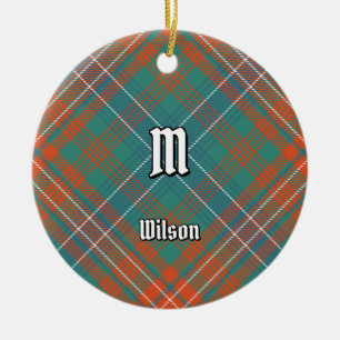 Décoration En Céramique Clan Wilson Ancienne Tartan