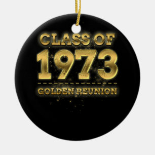 Décoration En Céramique Classe De 1973 Réunion D'Or 50E Classe Réunion Et